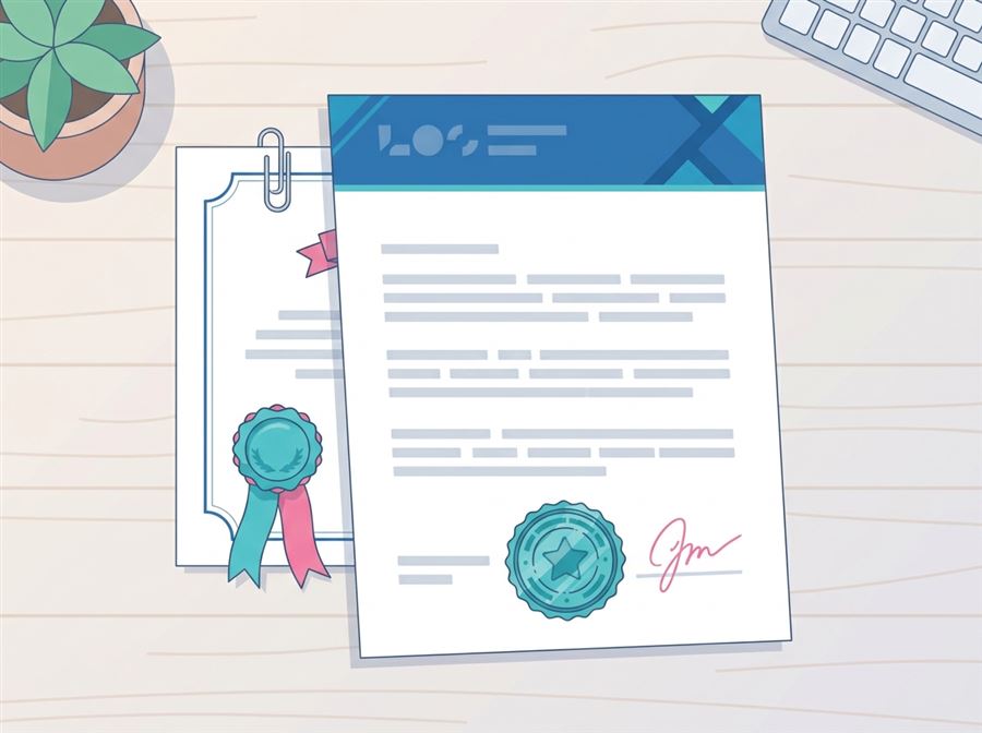 Sample certified driver's license translation with letterhead, stamp and certificate of accuracy
