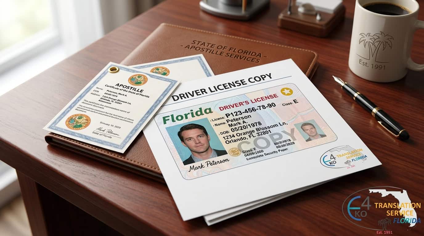 Apostille of driver's license copy