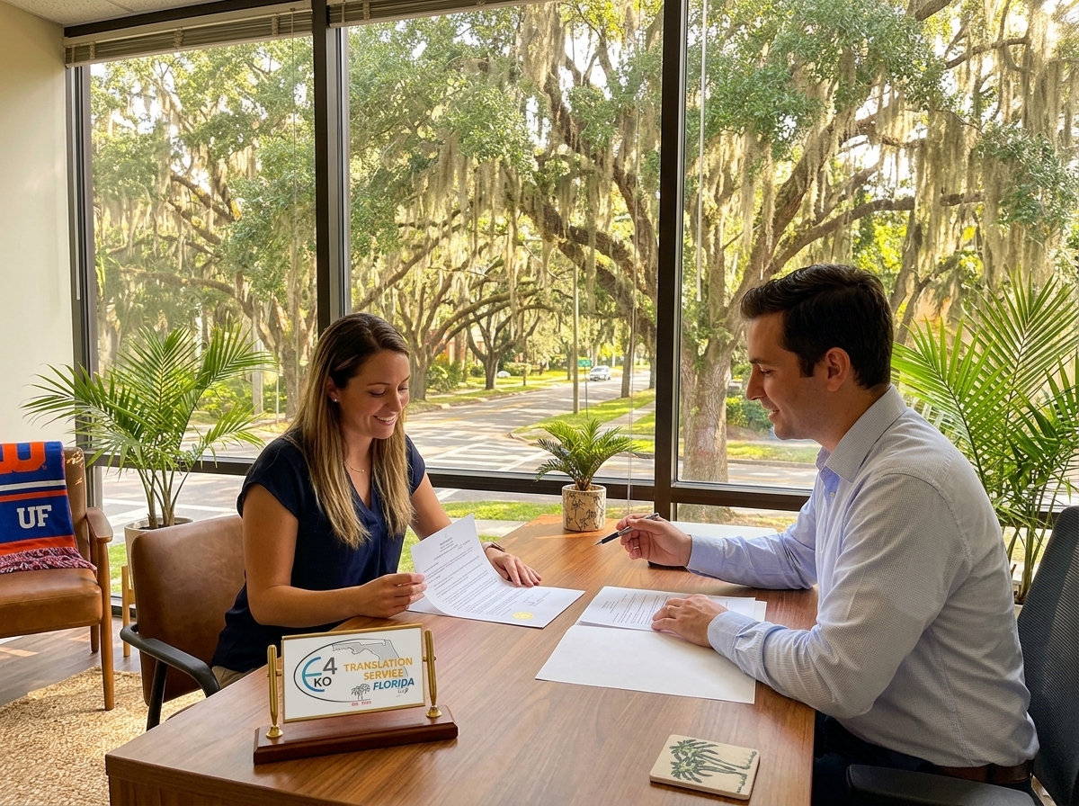 Certified document translation in Gainesville, FL